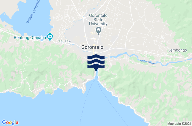 Karte der Gezeiten Kota Gorontalo, Indonesia