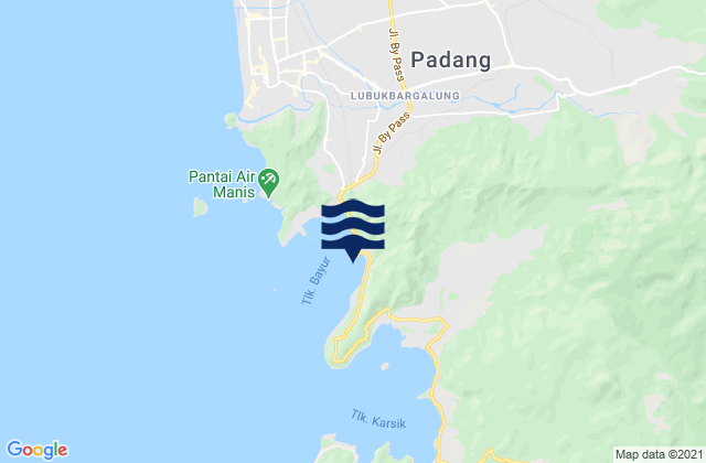 Karte der Gezeiten Kota Padang, Indonesia