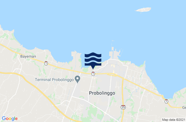 Karte der Gezeiten Kota Probolinggo, Indonesia