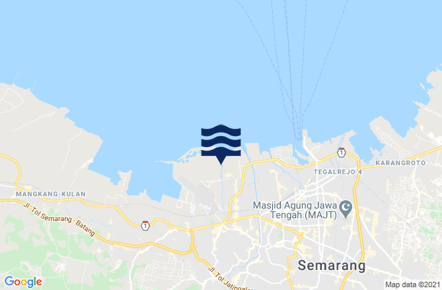 Karte der Gezeiten Kota Semarang, Indonesia