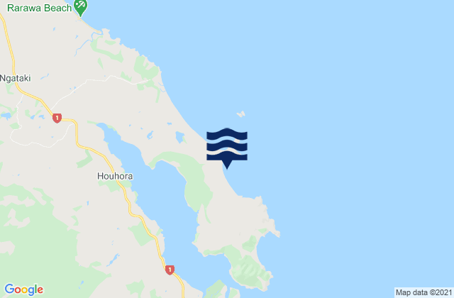 Karte der Gezeiten Kowhai Beach, New Zealand
