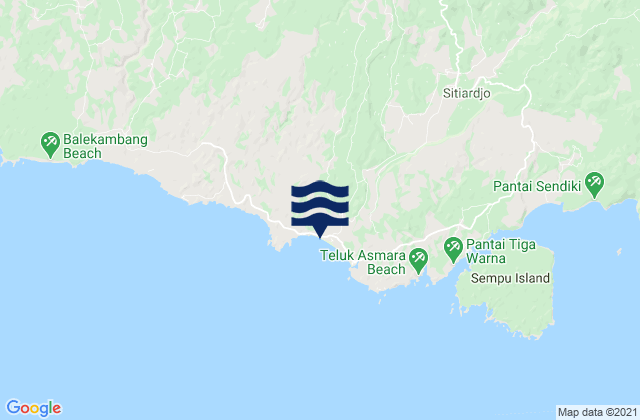 Karte der Gezeiten Krajan Sidodadi, Indonesia