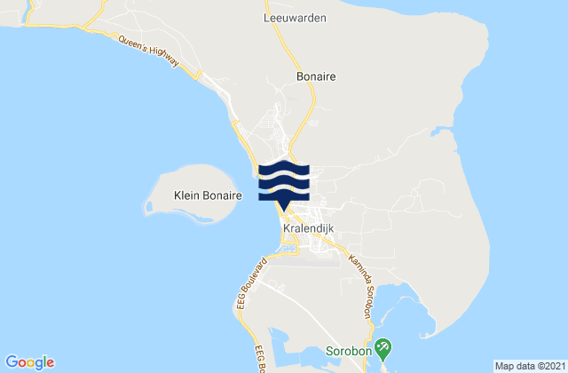Karte der Gezeiten Kralendijk, Bonaire, Saint Eustatius and Saba 