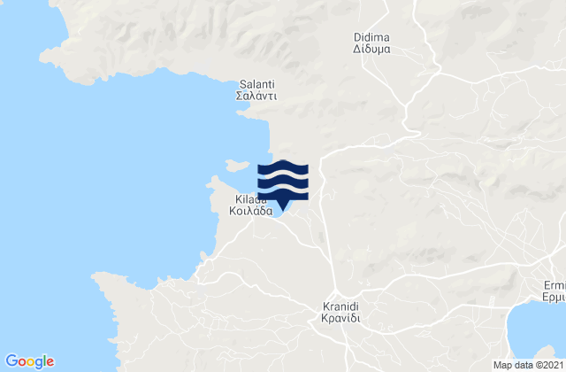 Karte der Gezeiten Kranídi, Greece