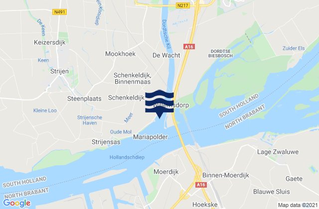 Karte der Gezeiten Krimpen aan de IJssel, Netherlands