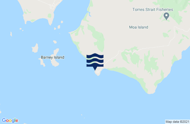 Karte der Gezeiten Kubin (Moa Island), Australia