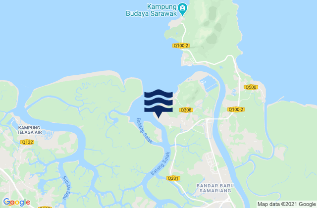 Karte der Gezeiten Kuching Sarawak River, Malaysia