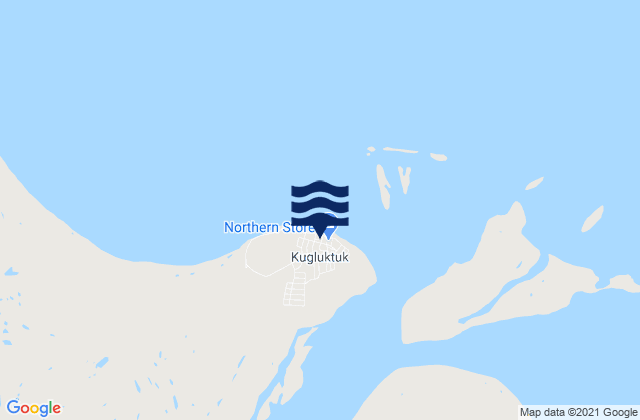 Karte der Gezeiten Kugluktuk, Canada