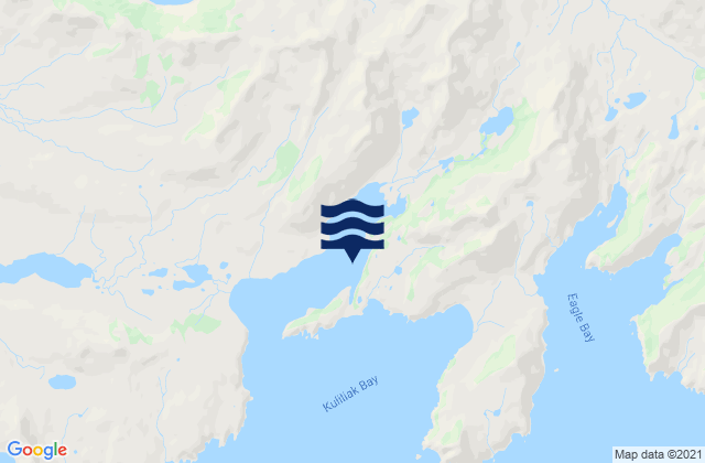 Karte der Gezeiten Kuliliak Bay, United States