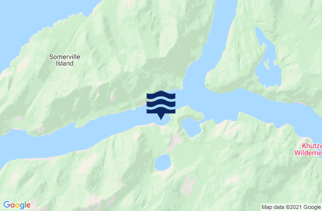 Karte der Gezeiten Kumeon Bay, Canada