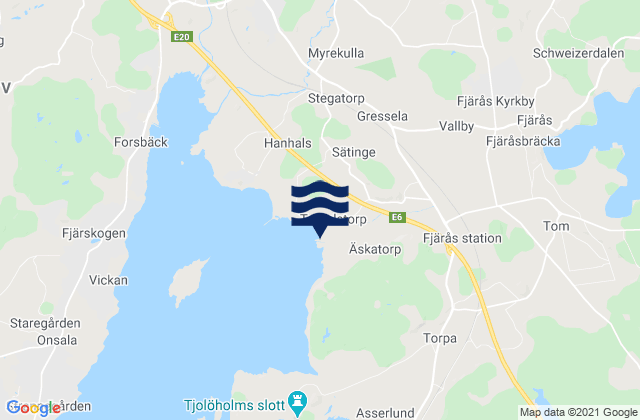 Karte der Gezeiten Kungsbacka Kommun, Sweden