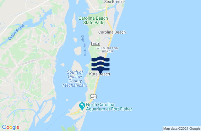 Karte der Gezeiten Kure Beach, United States