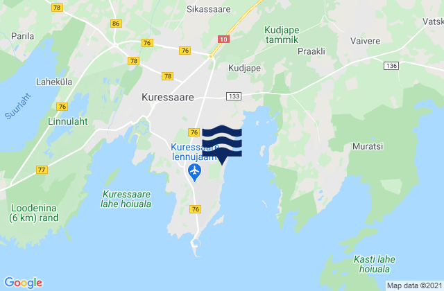 Karte der Gezeiten Kuressaare, Estonia