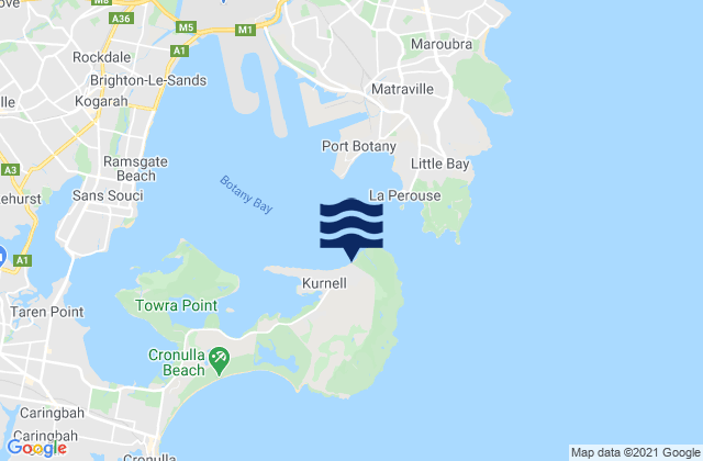 Karte der Gezeiten Kurnell Beach, Australia