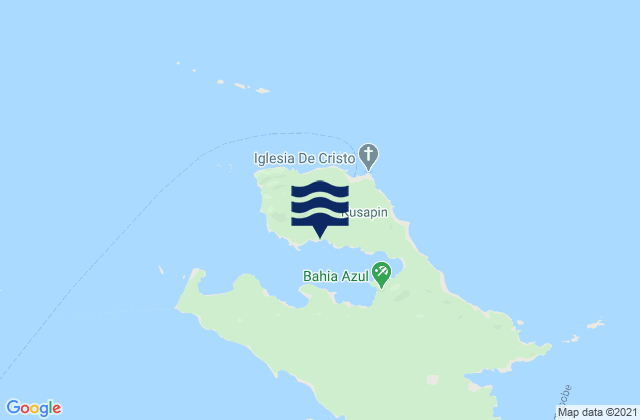 Karte der Gezeiten Kusapín, Panama