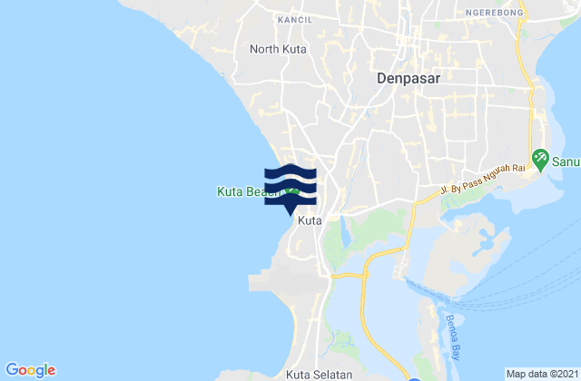 Karte der Gezeiten Kuta, Indonesia