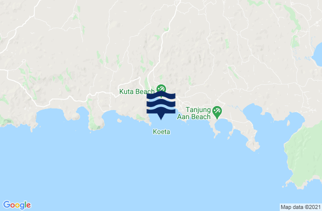 Karte der Gezeiten Kute, Indonesia