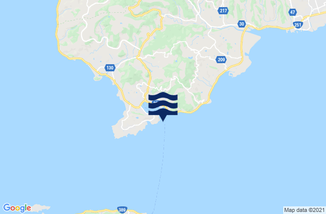 Karte der Gezeiten Kutinotu, Japan