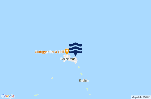 Karte der Gezeiten Kwajalein Atoll (Namur Island), Micronesia