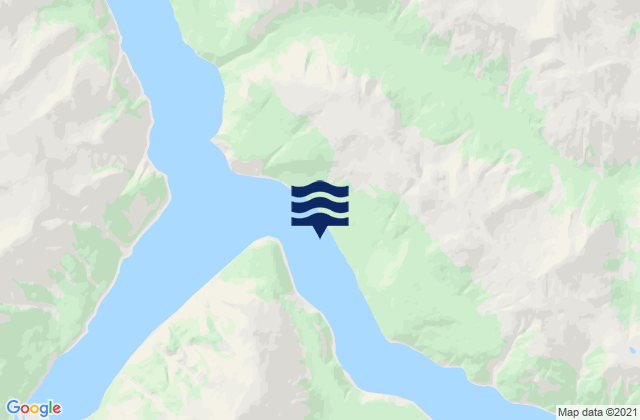 Karte der Gezeiten Kwatsi Bay, Canada