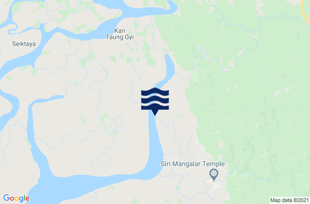Karte der Gezeiten Kyaunkpyu District, Myanmar