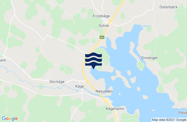 Karte der Gezeiten Kåge, Sweden