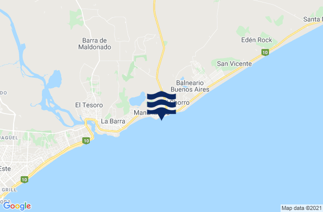 Karte der Gezeiten La Barre de Jose Ignacio, Brazil