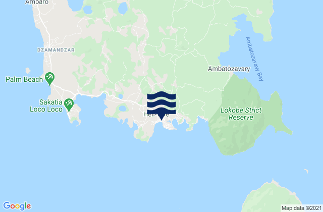 Karte der Gezeiten La Batterie, Madagascar