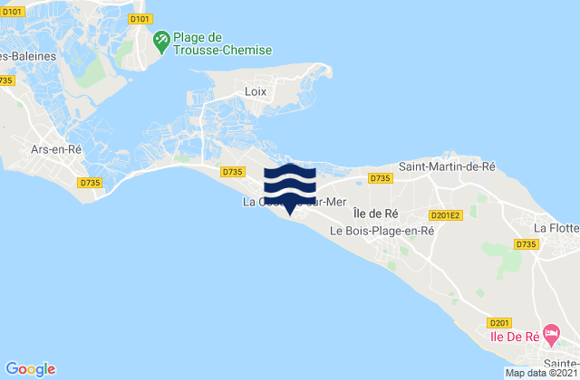 Karte der Gezeiten La Couarde-sur-Mer, France