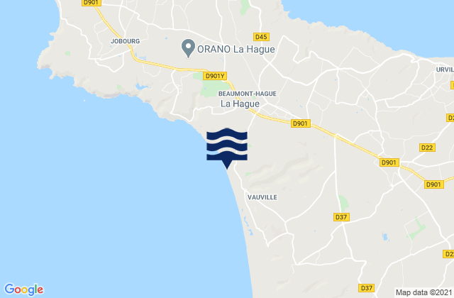 Karte der Gezeiten La Crecque, France