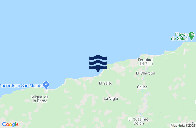 Karte der Gezeiten La Encantada, Panama