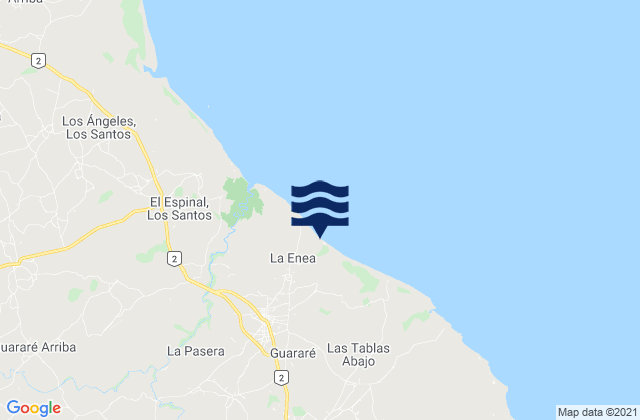 Karte der Gezeiten La Enea, Panama