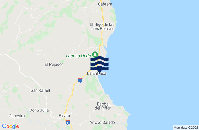 Karte der Gezeiten La Entrada, Dominican Republic