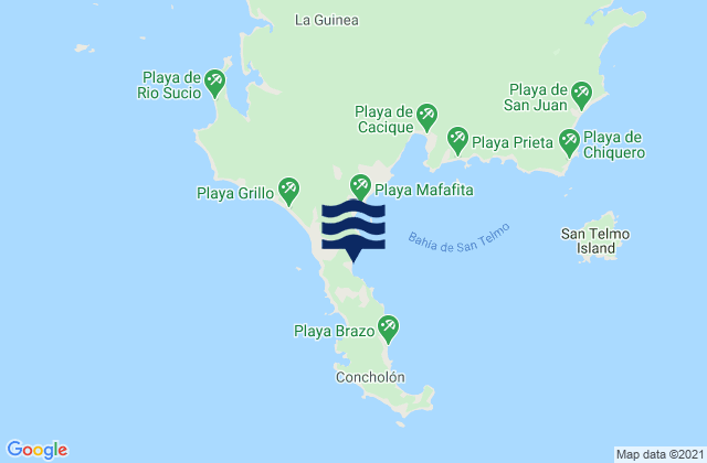 Karte der Gezeiten La Esmeralda, Panama