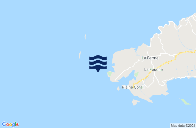 Karte der Gezeiten La Ferme, Reunion