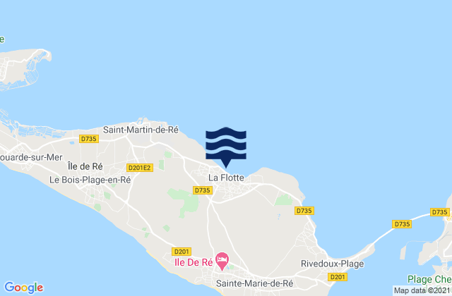 Karte der Gezeiten La Flotte, France