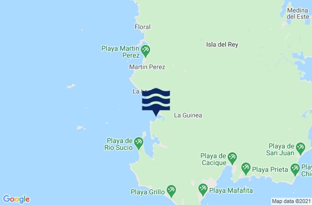Karte der Gezeiten La Guinea, Panama