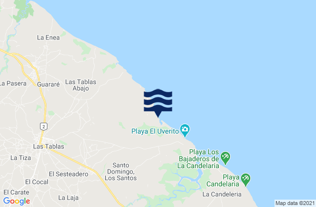 Karte der Gezeiten La Laja, Panama