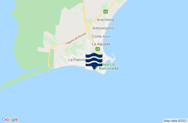 Karte der Gezeiten La Paloma, Uruguay