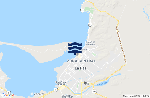 Karte der Gezeiten La Paz, Mexico