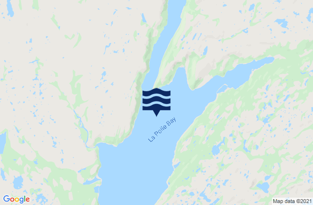 Karte der Gezeiten La Poile Bay, Canada