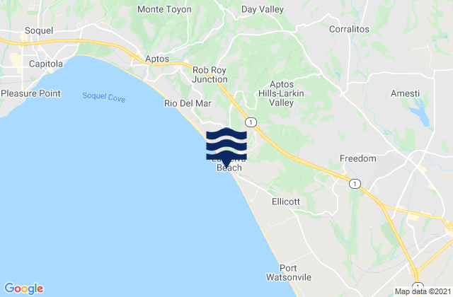 Karte der Gezeiten La Selva Beach, United States