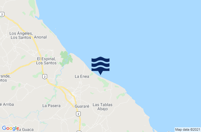 Karte der Gezeiten La Tiza, Panama