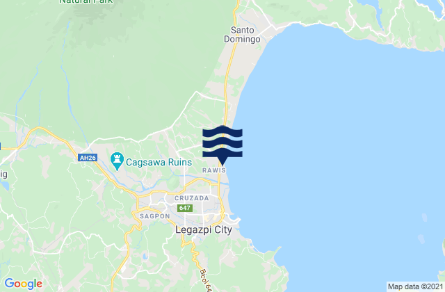 Karte der Gezeiten Lacag, Philippines