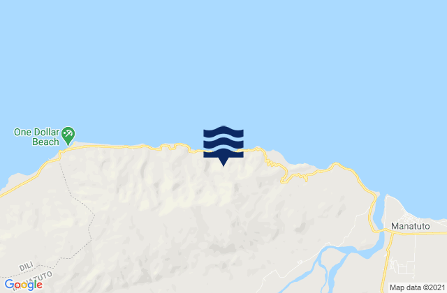 Karte der Gezeiten Laclo, Timor Leste