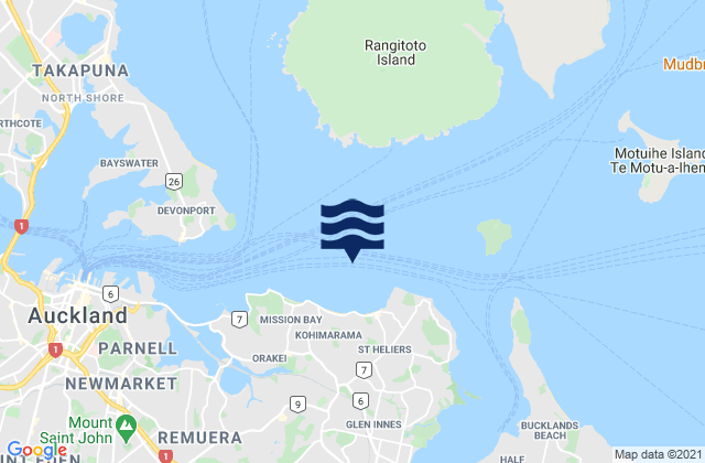 Karte der Gezeiten Ladies Bay, New Zealand