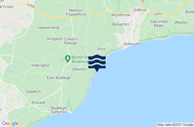 Karte der Gezeiten Ladram Bay Beach, United Kingdom