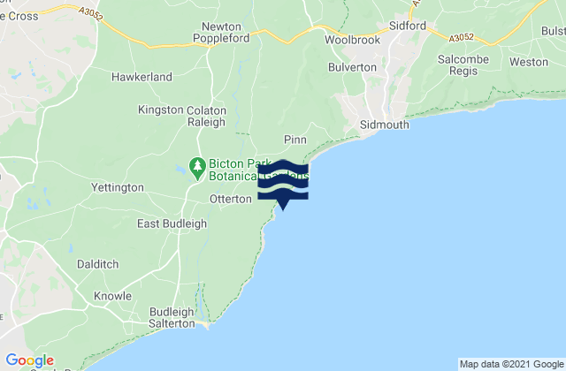 Karte der Gezeiten Ladram Bay, United Kingdom