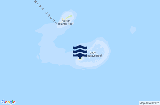 Karte der Gezeiten Lady Musgrave Island, Australia