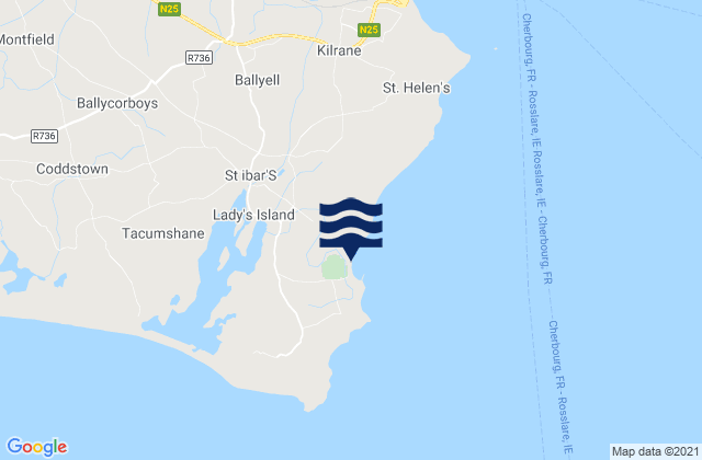 Karte der Gezeiten Lady’s Island, Ireland
